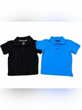 Boys 2T Polo Shirt Bundle Black Blue School Uniform Garanimals 2-Pack